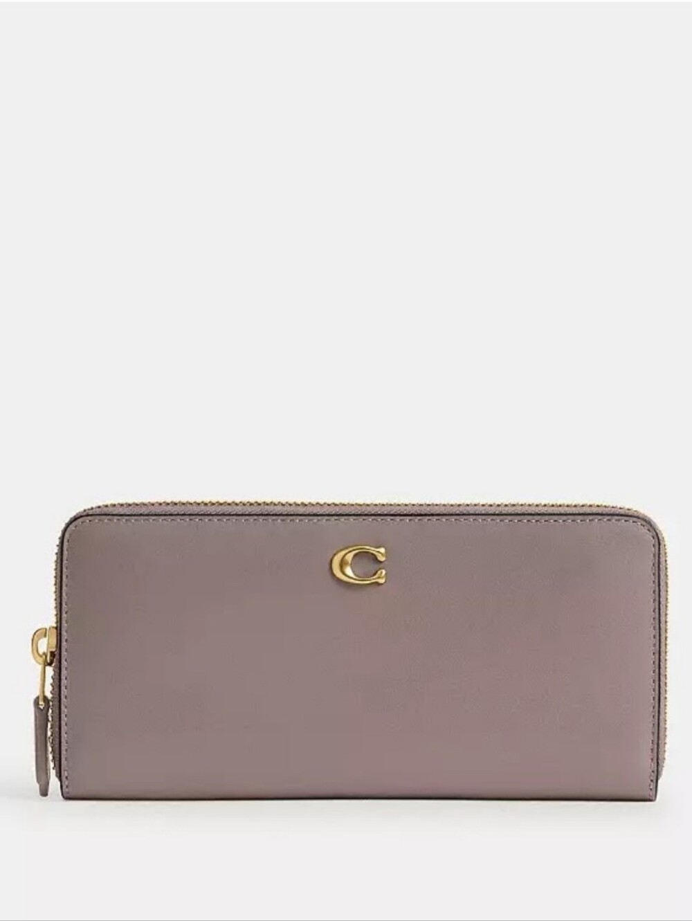 Coach Zip-Around Leather Accordion Wallet.